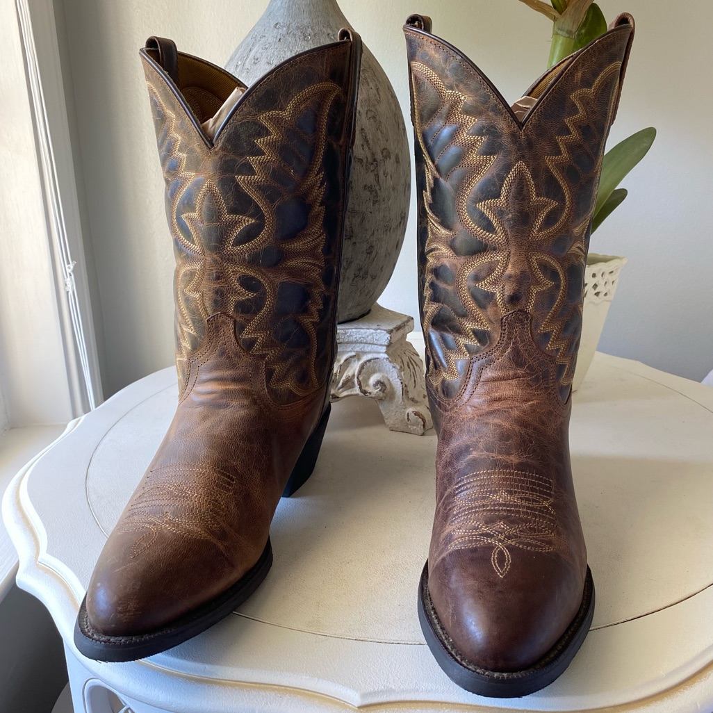 Laredo Mens Breakout 12” Leather Western Cowboy Boots 11.5d Rust Brown
